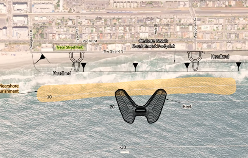 Oceanside artificial reef placement